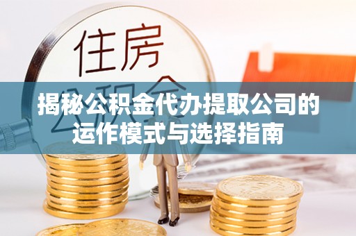 南区揭秘公积金代办提取公司的运作模式与选择指南